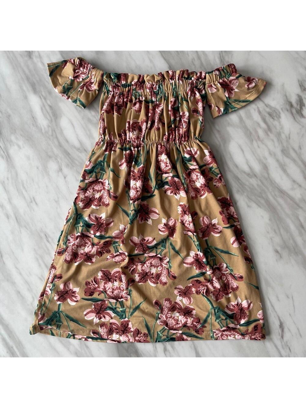 Bailey's Blossoms Toddler Girl's Size 12/18m Floral Off The Shoulder Dress